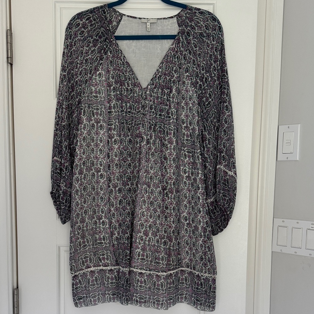 Joie boho flowy mini long sleeve dress